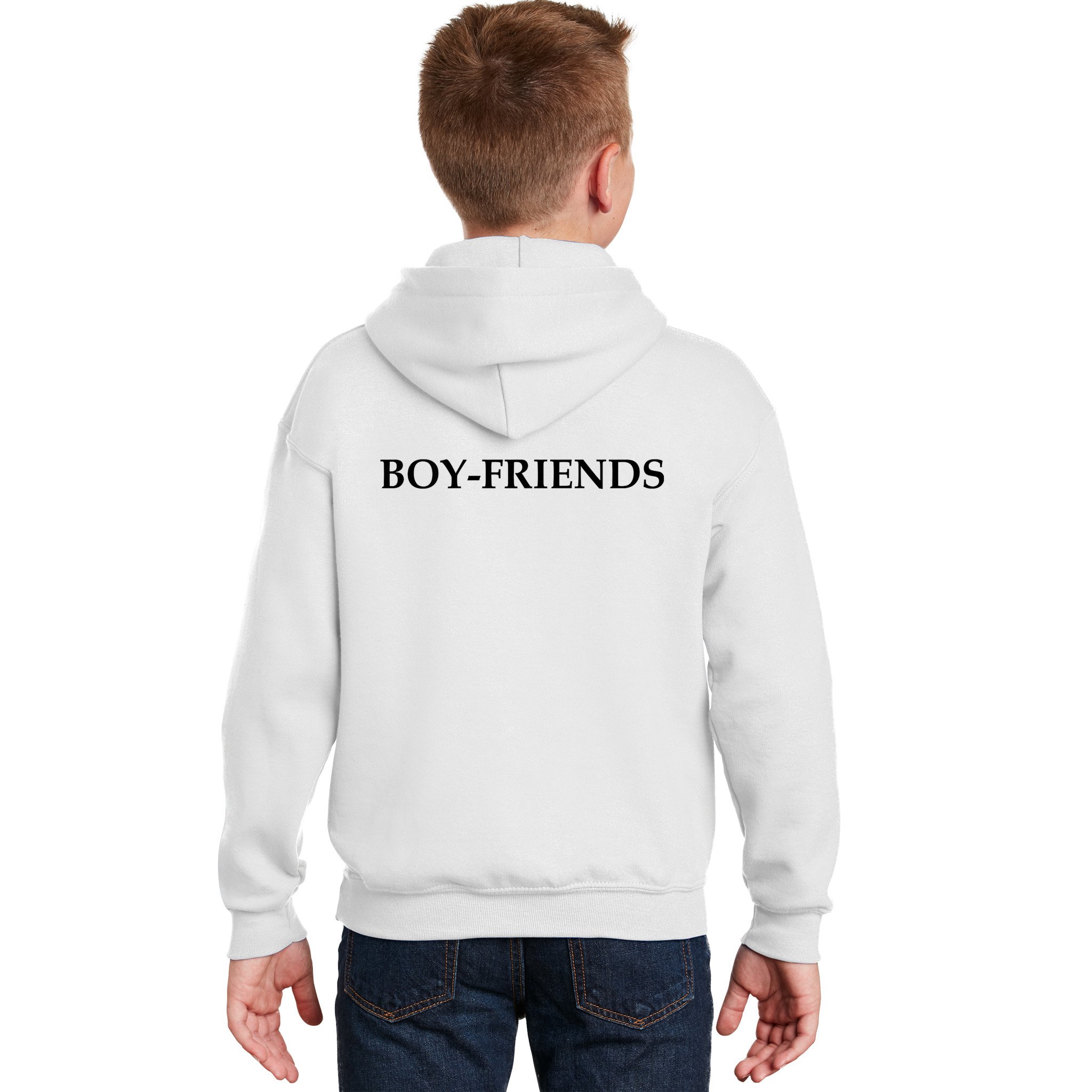 2 Side We Boy We Friends We Boyfriends Funny Saying Quote Kids Hoodie