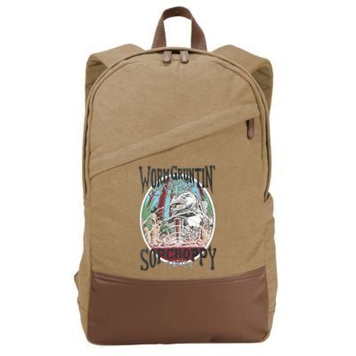 2005 Sopchoppy Worm Grunting Festival Cotton Canvas Backpack