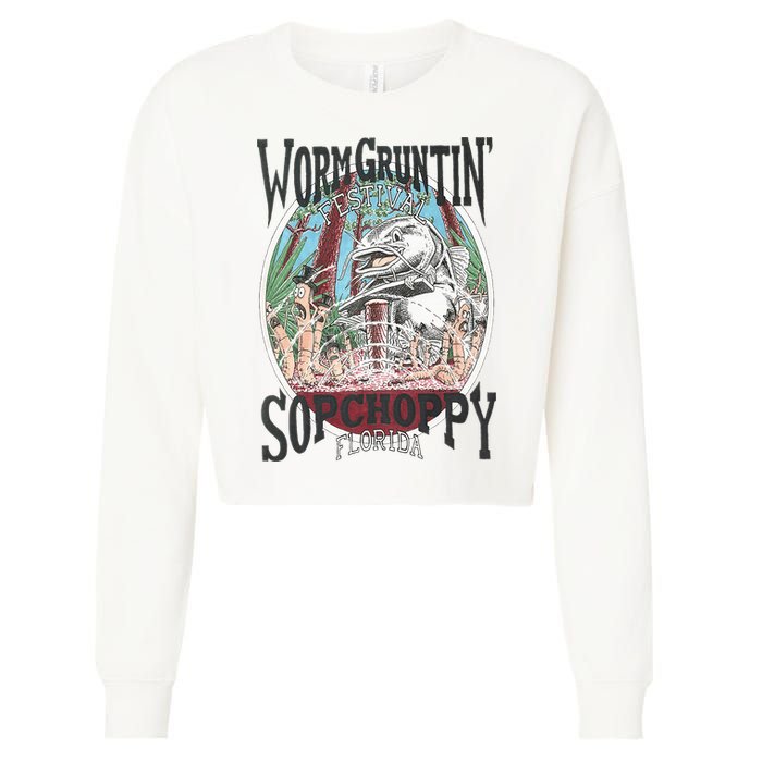 2005 Sopchoppy Worm Grunting Festival Cropped Pullover Crew