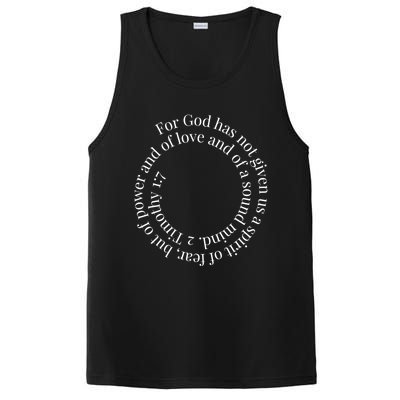 2 Timothy 1:7 Cute Gift Bible Verse Gift PosiCharge Competitor Tank