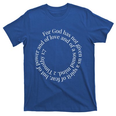 2 Timothy 1:7 Cute Gift Bible Verse Gift T-Shirt