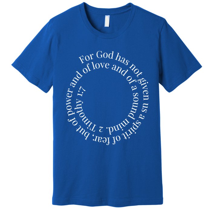 2 Timothy 1:7 Cute Gift Bible Verse Gift Premium T-Shirt