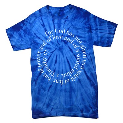 2 Timothy 1:7 Cute Gift Bible Verse Gift Tie-Dye T-Shirt