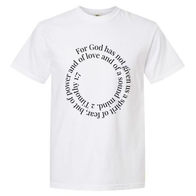 2 Timothy 1:7 Cute Gift Bible Verse Gift Garment-Dyed Heavyweight T-Shirt