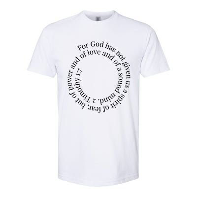 2 Timothy 1:7 Cute Gift Bible Verse Gift Softstyle CVC T-Shirt