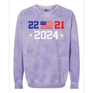 22 To 21 Final Score 2024 Trump Colorblast Crewneck Sweatshirt