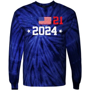 22 To 21 Final Score 2024 Trump Tie-Dye Long Sleeve Shirt