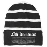 25th The 46th Striped Beanie with Solid Band