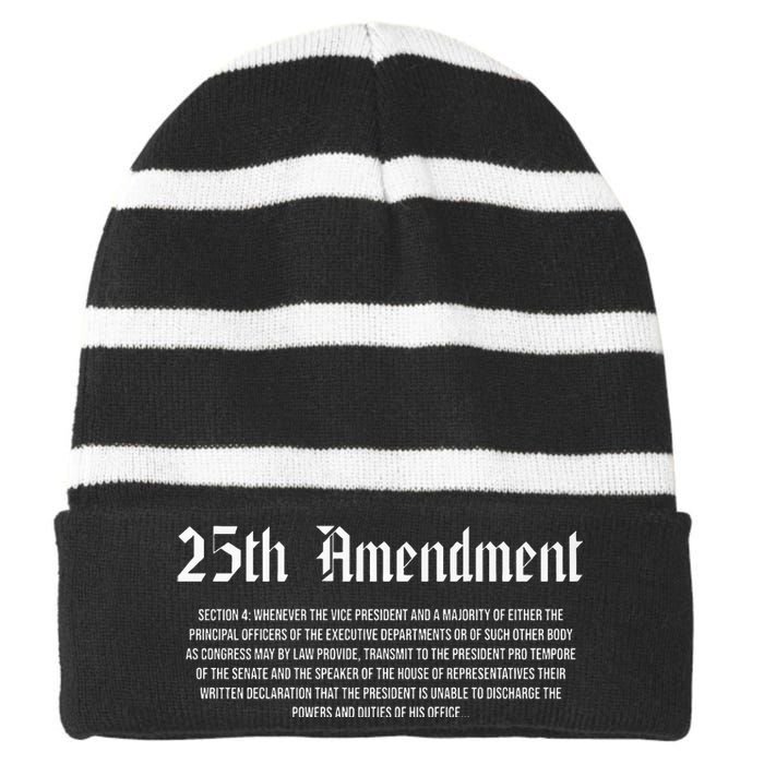 25th The 46th Striped Beanie with Solid Band