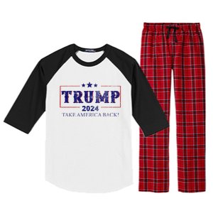 2024 Take America Back Trump Make America Raglan Sleeve Pajama Set