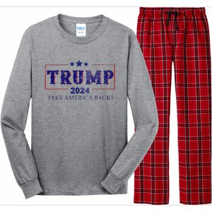 2024 Take America Back Trump Make America Long Sleeve Pajama Set