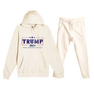 2024 Take America Back Trump Make America Premium Hooded Sweatsuit Set