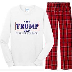 2024 Take America Back Trump Make America Long Sleeve Pajama Set