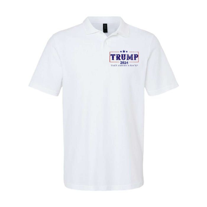 2024 Take America Back Trump Make America Softstyle Adult Sport Polo