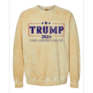 2024 Take America Back Trump Make America Colorblast Crewneck Sweatshirt