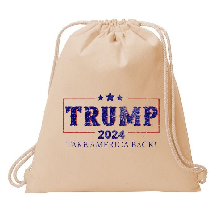 2024 Take America Back Trump Make America Drawstring Bag