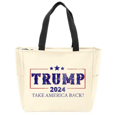 2024 Take America Back Trump Make America Zip Tote Bag