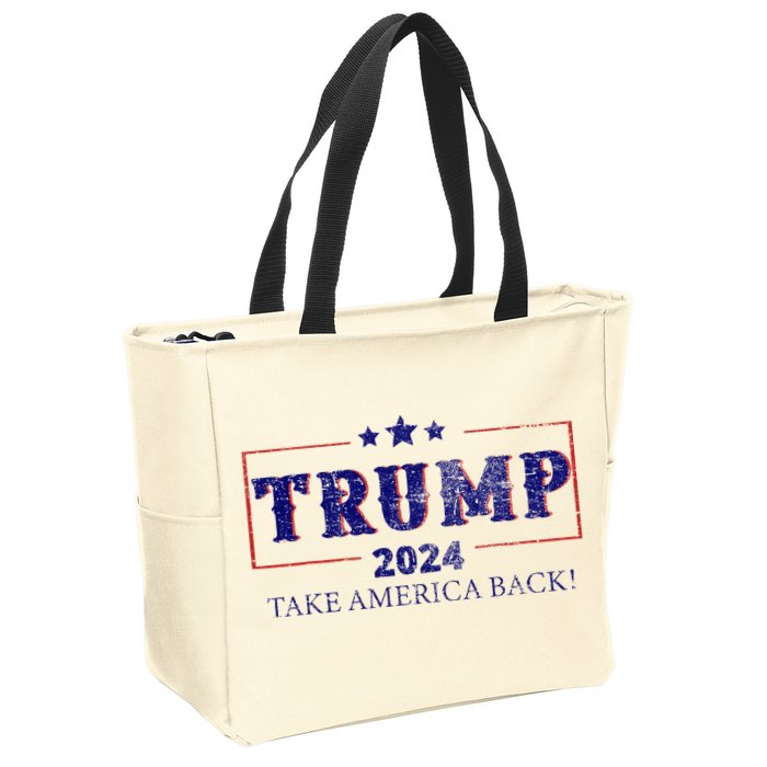 2024 Take America Back Trump Make America Zip Tote Bag