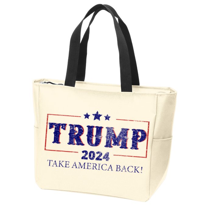 2024 Take America Back Trump Make America Zip Tote Bag