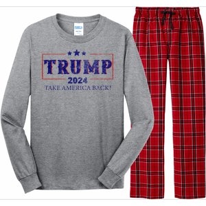 2024 Take America Back Trump Make America Long Sleeve Pajama Set