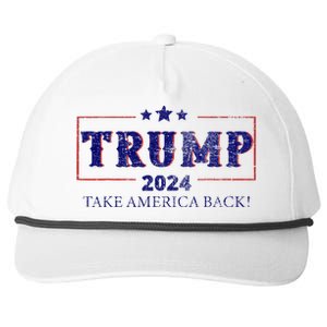 2024 Take America Back Trump Make America Snapback Five-Panel Rope Hat