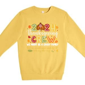 2024 Thanksgiving Crew Turkey Fall Family Matching Gift Premium Crewneck Sweatshirt