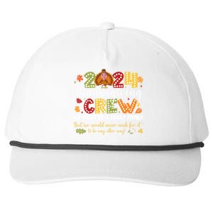 2024 Thanksgiving Crew Turkey Fall Family Matching Gift Snapback Five-Panel Rope Hat