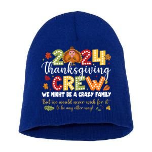 2024 Thanksgiving Crew Turkey Fall Family Matching Gift Short Acrylic Beanie