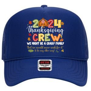 2024 Thanksgiving Crew Turkey Fall Family Matching Gift High Crown Mesh Back Trucker Hat