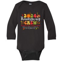 2024 Thanksgiving Crew Turkey Fall Family Matching Baby Long Sleeve Bodysuit