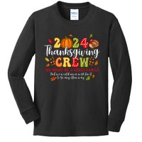 2024 Thanksgiving Crew Turkey Fall Family Matching Kids Long Sleeve Shirt