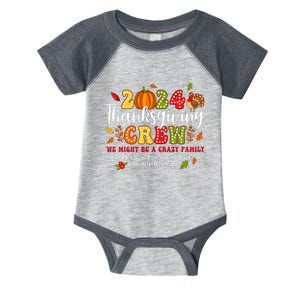 2024 Thanksgiving Crew Turkey Fall Family Matching Infant Baby Jersey Bodysuit