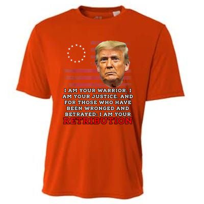 2024 Trump Desantis Florida CPAC I Am Your Retribution Trumo Cooling Performance Crew T-Shirt