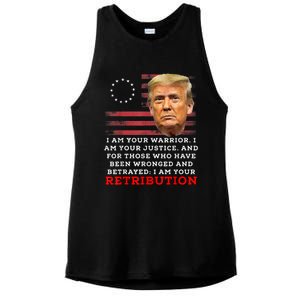 2024 Trump Desantis Florida CPAC I Am Your Retribution Trumo Ladies PosiCharge Tri-Blend Wicking Tank