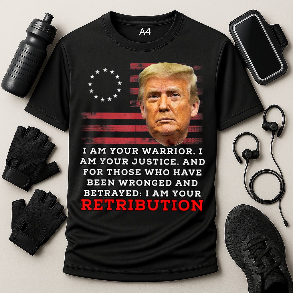 2024 Trump Desantis Florida CPAC I Am Your Retribution Trumo Cooling Performance Crew T-Shirt