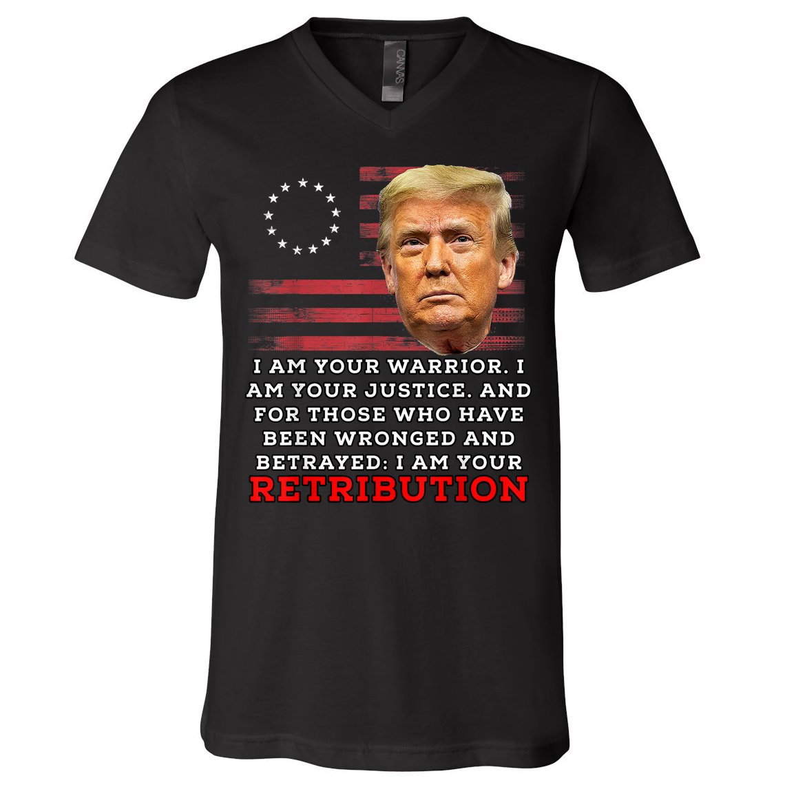 2024 Trump Desantis Florida CPAC I Am Your Retribution Trumo V-Neck T-Shirt