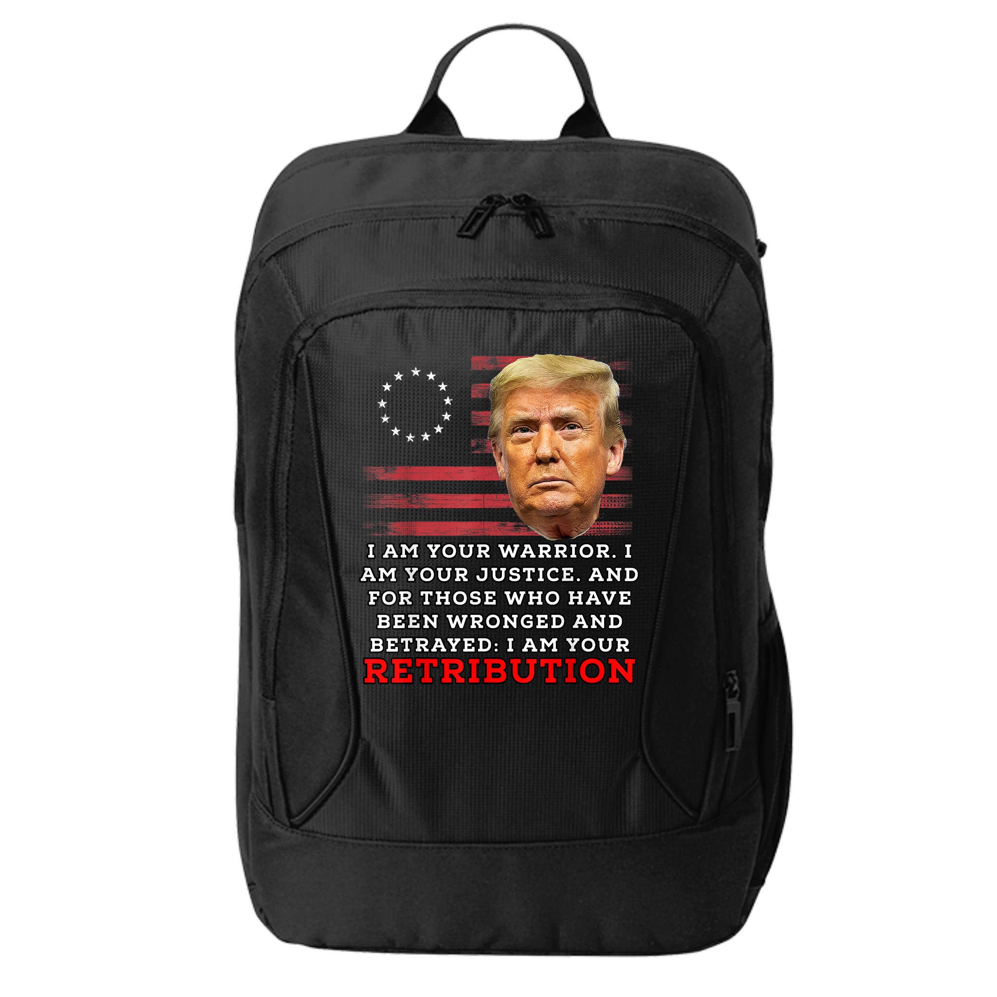 2024 Trump Desantis Florida CPAC I Am Your Retribution Trumo City Backpack