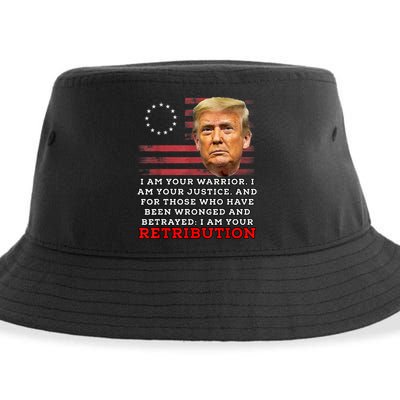 2024 Trump Desantis Florida CPAC I Am Your Retribution Trumo Sustainable Bucket Hat