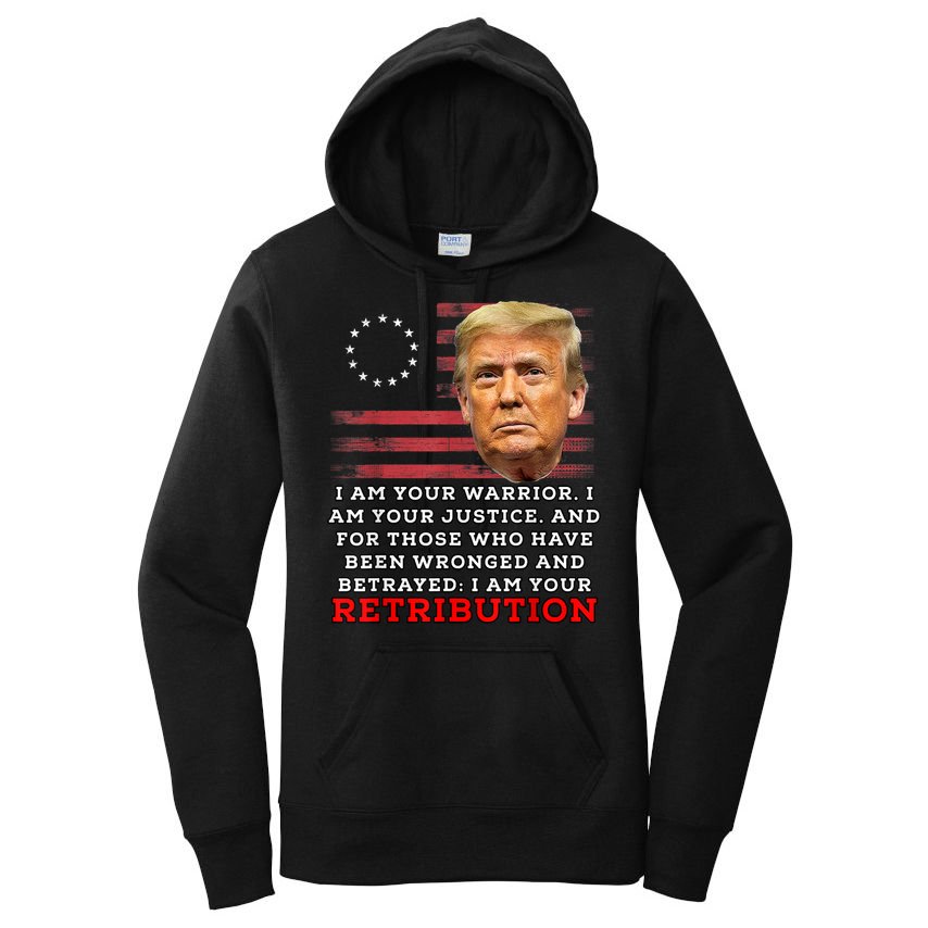 2024 Trump Desantis Florida CPAC I Am Your Retribution Trumo Women's Pullover Hoodie