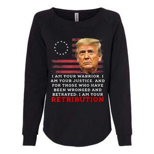 2024 Trump Desantis Florida CPAC I Am Your Retribution Trumo Womens California Wash Sweatshirt