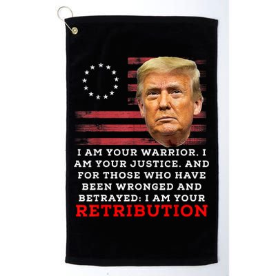 2024 Trump Desantis Florida CPAC I Am Your Retribution Trumo Golf Towel