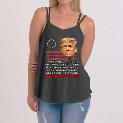 2024 Trump Desantis Florida CPAC I Am Your Retribution Trumo Women's Strappy Tank