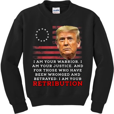 2024 Trump Desantis Florida CPAC I Am Your Retribution Trumo Kids Sweatshirt