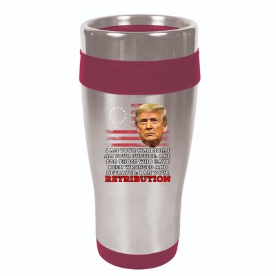 2024 Trump Desantis Florida CPAC I Am Your Retribution Trumo 16oz Travel Tumbler