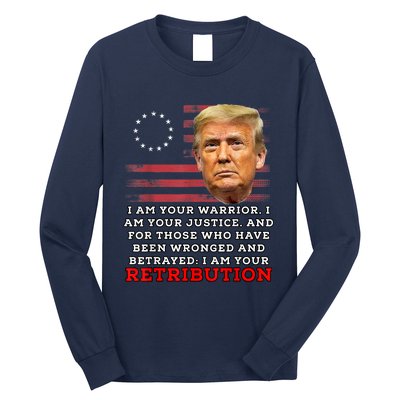 2024 Trump Desantis Florida CPAC I Am Your Retribution Trumo Long Sleeve Shirt