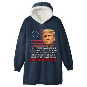 2024 Trump Desantis Florida CPAC I Am Your Retribution Trumo Hooded Wearable Blanket