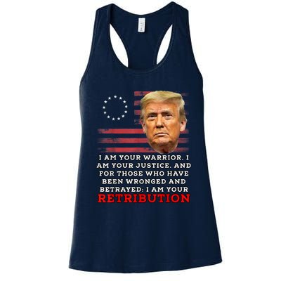 2024 Trump Desantis Florida CPAC I Am Your Retribution Trumo Women's Racerback Tank