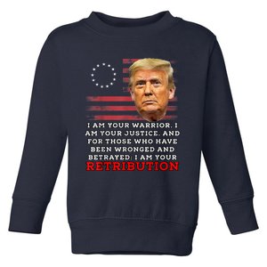 2024 Trump Desantis Florida CPAC I Am Your Retribution Trumo Toddler Sweatshirt