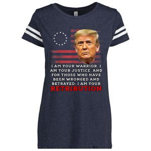 2024 Trump Desantis Florida CPAC I Am Your Retribution Trumo Enza Ladies Jersey Football T-Shirt