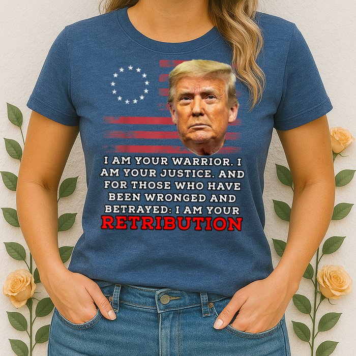 2024 Trump Desantis Florida CPAC I Am Your Retribution Trumo Womens T-Shirt